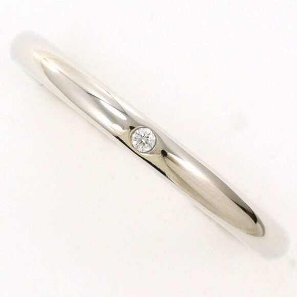 TIFFANY & CO. Platinum Diamond Ring - Picture 1 of 7